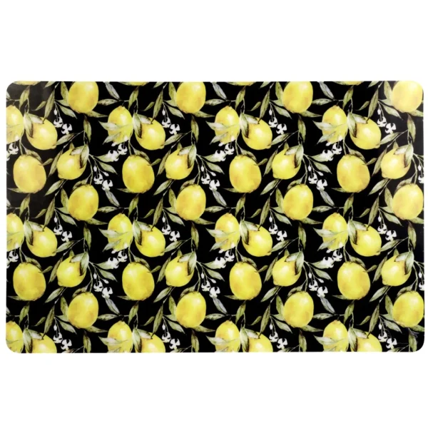 Attitudes Import 2 Placemat - Black With Lemon* Tablecloths, Placemats & Napkins