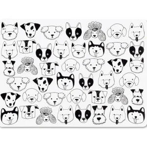 Abbott Placemat - Dogs Faces* Tablecloths, Placemats & Napkins