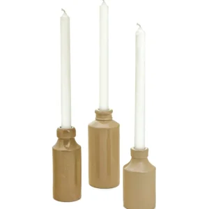 Pine Center Porcelain Candle Holder - Beige* Candle Holders