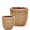 Attitudes Import 2 Pot With Horizontal Lines - Ochre* Vases & Pots