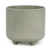 Attitudes Import Rainbow Pot On Stand - Green* Vases & Pots