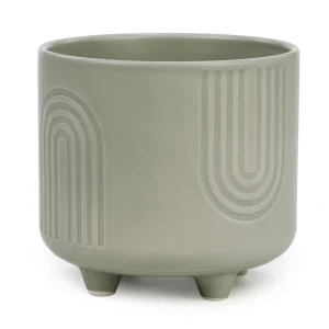 Attitudes Import Rainbow Pot On Stand - Green* Vases & Pots