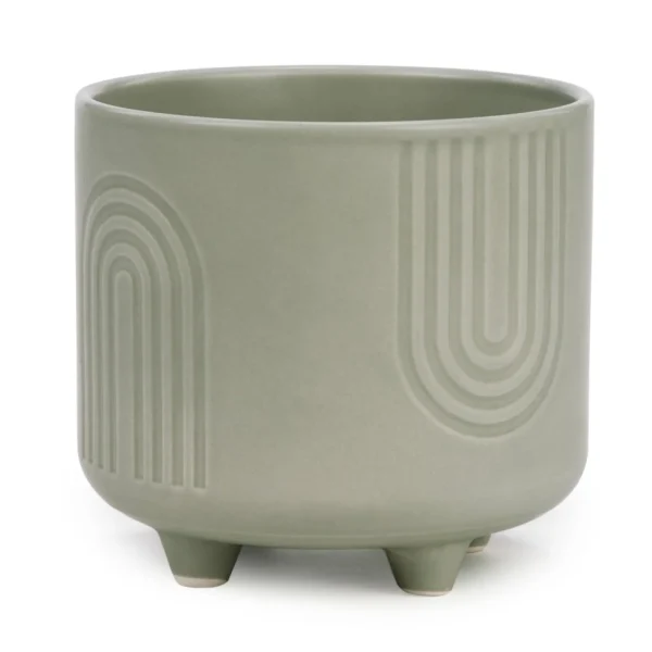 Attitudes Import Rainbow Pot On Stand - Green* Vases & Pots
