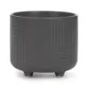 Attitudes Import Rainbow Pot On Stand - Grey* Vases & Pots