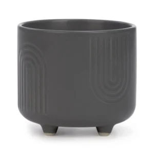 Attitudes Import Rainbow Pot On Stand - Grey* Vases & Pots