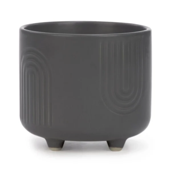 Attitudes Import Rainbow Pot On Stand - Grey* Vases & Pots