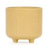 Attitudes Import Rainbow Pot On Stand - Yellow* Vases & Pots