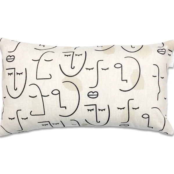 Les textiles Patlin Rectangle Cushion - Face Design* Cushions