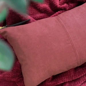 Agence K Rectangle Faux Suede Cushion - Burgundy* Cushions