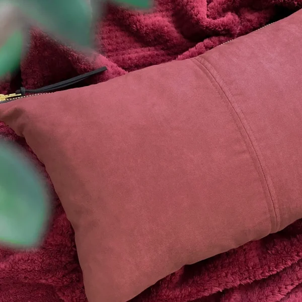Agence K Rectangle Faux Suede Cushion - Burgundy* Cushions