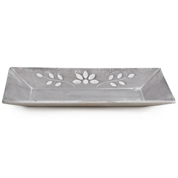 Attitudes Import Rectangular Tray With Foliage Patterns* Plates, Trays & Containers