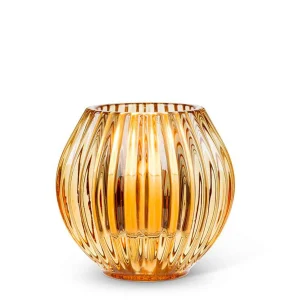 Abbott Reversible Glass Candle Holder - Amber* Candle Holders