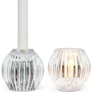 Abbott Reversible Glass Candle Holder - Clear* Candle Holders