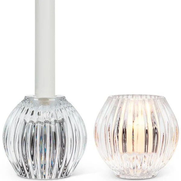 Abbott Reversible Glass Candle Holder - Clear* Candle Holders