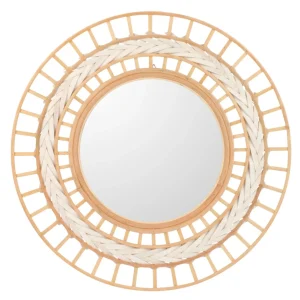 Attitudes Import Round Bamboo Mirror* Mirrors