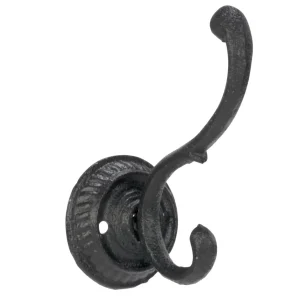 Attitudes Import Round Base Hook - Black* Handles & Hooks