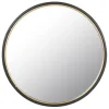 Attitudes Import Round Black & Gold Mirror* Mirrors