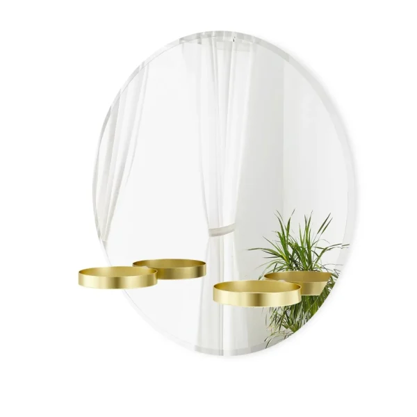 Umbra Round Mirror With Shelves - Perch* Mirrors