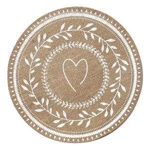 Nostalgia Import Round Patterned Placemat - Heart* Tablecloths, Placemats & Napkins