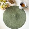 Nostalgia Import Round Placemat - Green* Tablecloths, Placemats & Napkins