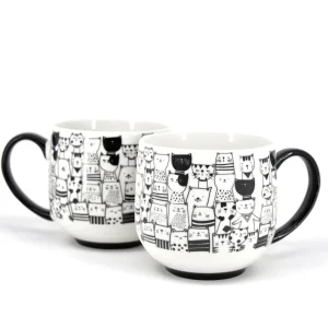 Danesco Set Of 2 Coffee Cups - Cats* Mugs