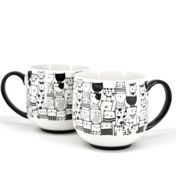 Danesco Set Of 2 Coffee Cups - Cats* Mugs
