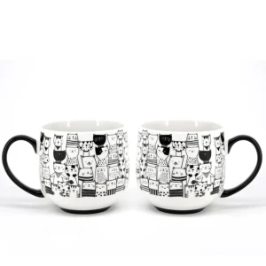 Danesco Set Of 2 Coffee Cups - Cats* Mugs