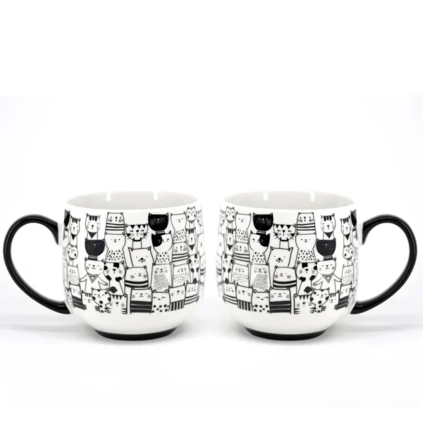 Danesco Set Of 2 Coffee Cups - Cats* Mugs