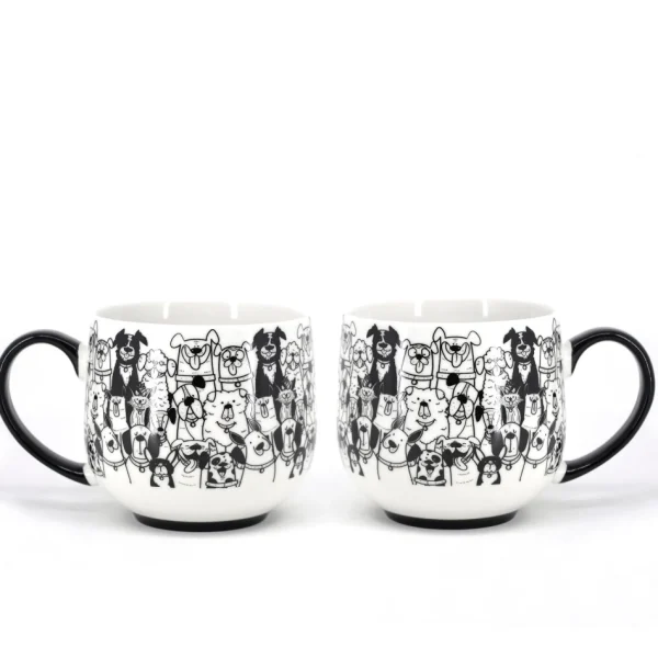 Danesco Set Of 2 Coffee Cups - Dogs* Mugs