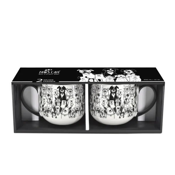 Danesco Set Of 2 Coffee Cups - Dogs* Mugs