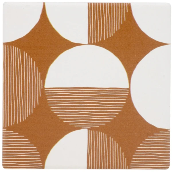 Attitudes Import Set Of 4 Geo Coasters - Ochre* Serving Accessories