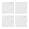 Attitudes Import Set Of 4 Marbled Coasters - White* Serving Accessories