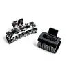 Caracol Set Of 2 Resin Hair Clips - Black & White* Hair Accessories