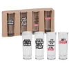 Agence K Set Of 4 Shot Glasses - With Text* All For Spirits