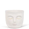 Abbott Sleeping Face Planter - White* Vases & Pots
