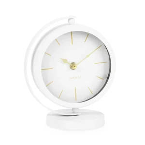 Attitudes Import Small Table Clock - White* Decorative Objects