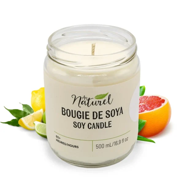 Au Naturel Soy Candle 500Ml - Energy* Scented Candles