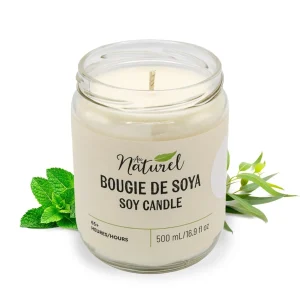 Au Naturel Soy Candle 500Ml - Eucalyptus And Mint* Scented Candles