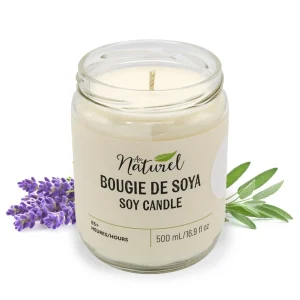 Au Naturel Soy Candle 500Ml - Lavender And Sage* Scented Candles