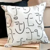 Les textiles Patlin Square Cushion - Face Design* Cushions
