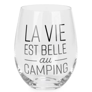 Attitudes Import 2 Steamless Wine Glass - Vie Au Camping* Products With Text