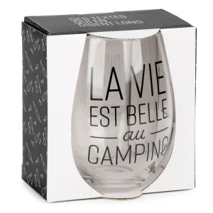 Attitudes Import 2 Steamless Wine Glass - Vie Au Camping* Products With Text