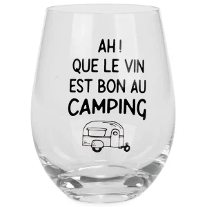 Attitudes Import Stemless Wine Glass - Camping* Products With Text