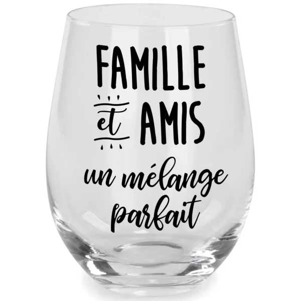 Attitudes Import Stemless Wine Glass - Famille Et Amis* All For Wine