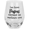 Attitudes Import Stemless Wine Glass - Les Bons Papas* Products With Text