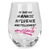 Attitudes Import Stemless Wine Glass - Mauvaise Influence* Products With Text