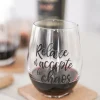 Attitudes Import Stemless Wine Glass - Relaxe Et Accepte Le Chaos* All For Wine