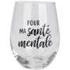 Attitudes Import Stemless Wine Glass - Sante Mentale* Products With Text