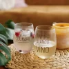 Attitudes Import 2 Stemless Wine Glass - Tinto Ou Blanco* All For Wine