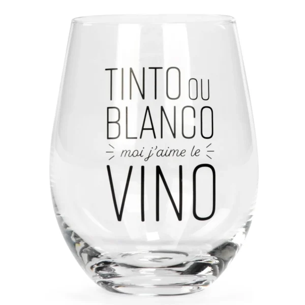 Attitudes Import 2 Stemless Wine Glass - Tinto Ou Blanco* Products With Text